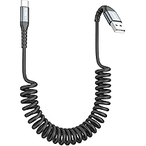 伸縮自在 USB C ケーブル 急速充電 コイル型 PU素材 高耐久性 Amazon.co.jp: SUNGUY USB Type C ケーブル L字 0.5Mから1.5M